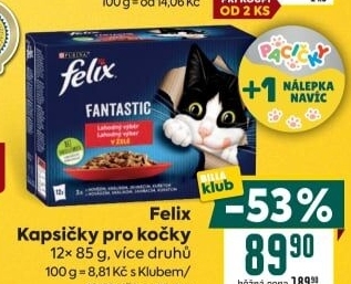 Kapsičky pro kočky Felix Purina