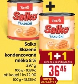 Mléko kondenzované Salko Tatra