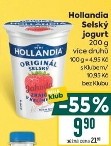 Ochucený jogurt selský Hollandia