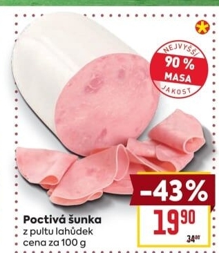 Šunka poctivá nejvyšší jakosti