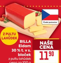 Sýr Eidam 30% Billa
