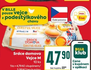 Vejce z podestýlky M Srdce Domova