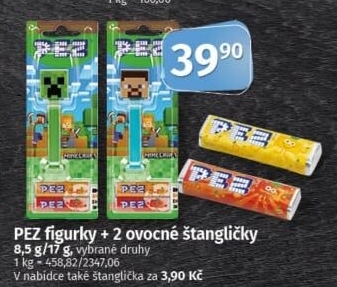 Dražé ovocné PEZ