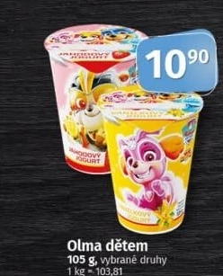 Ochucený jogurt Olma