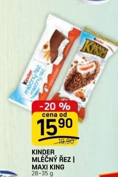 Chlazené tyčinky Kinder