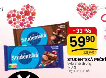 Čokoláda Studentská pečeť Orion