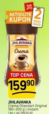 Instantní káva Jihlavanka Standard Crema