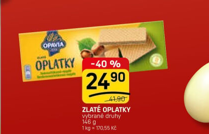 Oplatky Zlaté Opavia