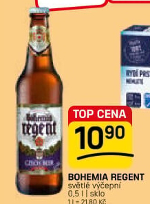 Pivo světlé výčepní 10° Bohemia Regent