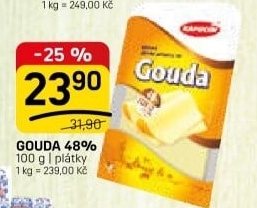 Sýr Gouda 48% Kapucín