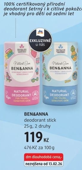 Deodorant stick bio Ben &amp