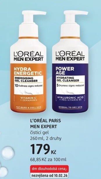 Gel pleťový čisticí pánský Men Expert L'