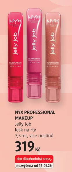 Lesk na rty Jelly Job Professional Makeup NYX
