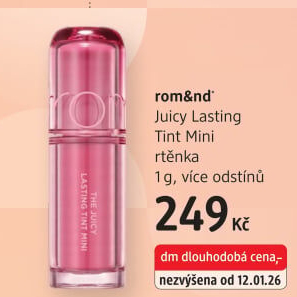 Rtěnka Juicy Lasting Tint Mini Rom&amp