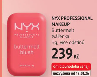 Tvářenka Buttermelt Professional Makeup NYX