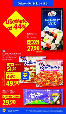 akční leták Lidl 9.3.2026-11.3.2026