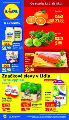 akční leták Lidl 12.3.2026-15.3.2026