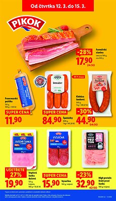 akční leták Lidl 12.3.2026-15.3.2026