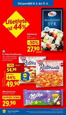 akční leták Lidl 9.3.2026-11.3.2026