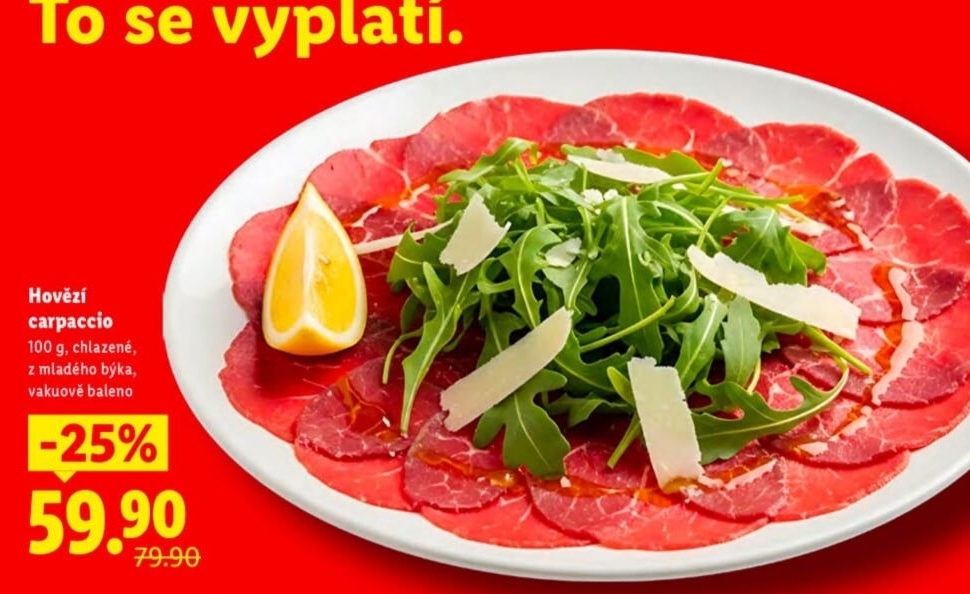 Hovězí carpaccio