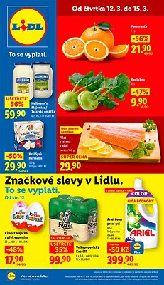 akční leták Lidl 12.3.2026-15.3.2026