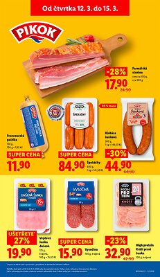 akční leták Lidl 12.3.2026-15.3.2026