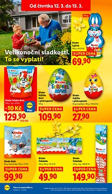 akční leták Lidl 12.3.2026-15.3.2026