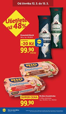 akční leták Lidl 12.3.2026-15.3.2026