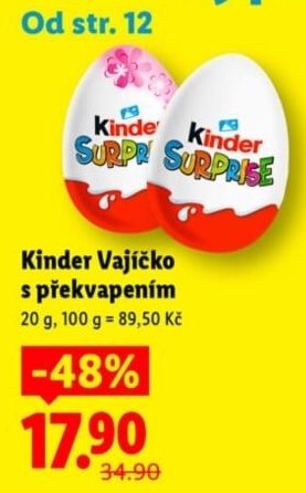 Čokoládové vajíčko s překvapením Kinder Surprise