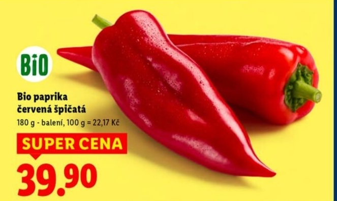 Paprika červená kapie bio