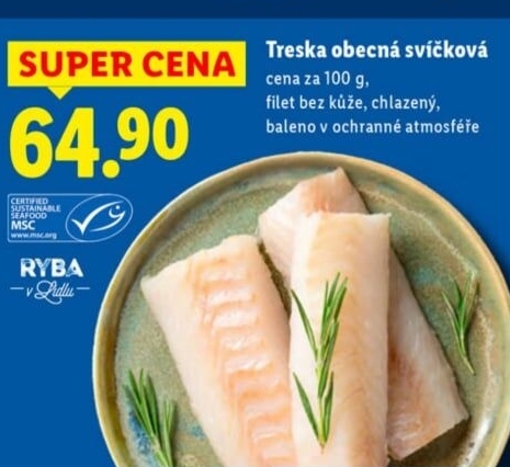 Treska obecná filet - svíčková