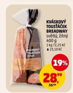 Chléb kváskový Tousťáček žitný Breadway