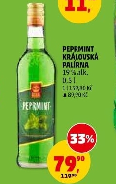 Likér Peprmint Královská palírna