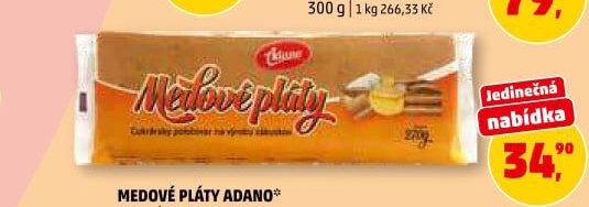 Pláty medové Adano