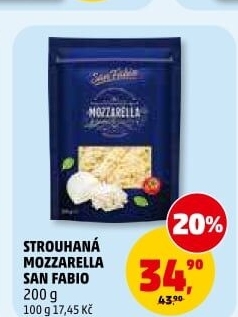 Sýr Mozzarella strouhaná San Fabio