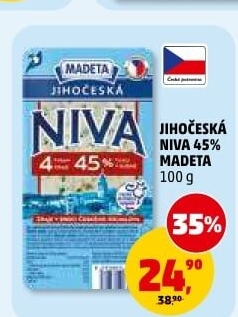 Sýr Niva Jihočeská 45% Madeta