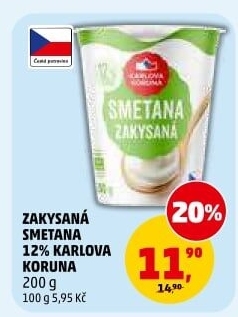 Zakysaná smetana 12% Karlova Koruna