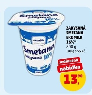 Zakysaná smetana 16% Ekomilk