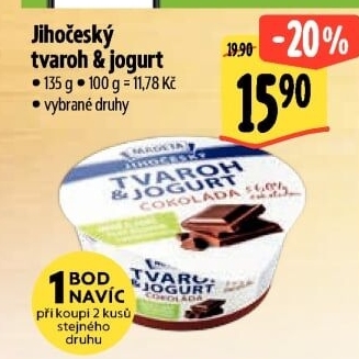 Dezert tvaroh s jogurtem jihočeský Madeta