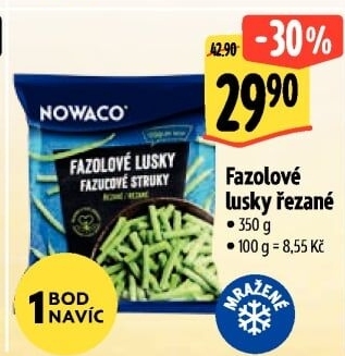 Lusky fazolové mražené Nowaco