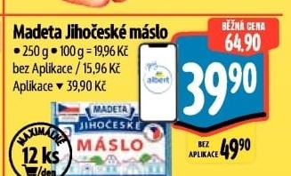 Máslo Jihočeské Madeta