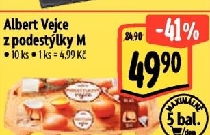 Vejce z podestýlky M Albert