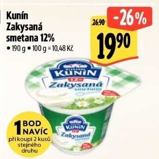Zakysaná smetana Mlékárna Kunín 12%