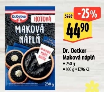 Náplň Dr. Oetker