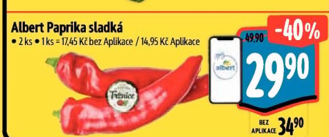 Paprika červená Albert