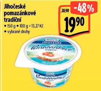 Tradiční pomazánkové Jihočeské Madeta