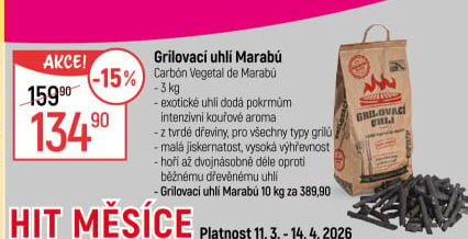 Grilovací uhlí Marabú