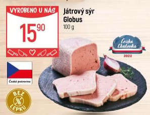 Paštika játrový sýr Globus