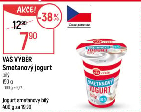 Smetanový jogurt bílý Váš Výběr