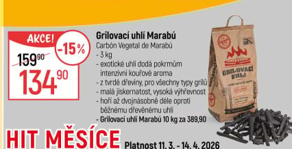Grilovací uhlí Marabú